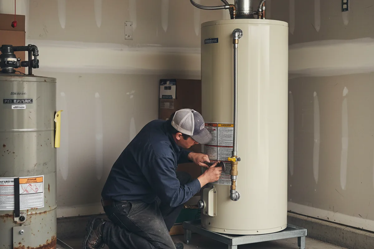 Water heater and shutoff valve replacement in Wonder Lake